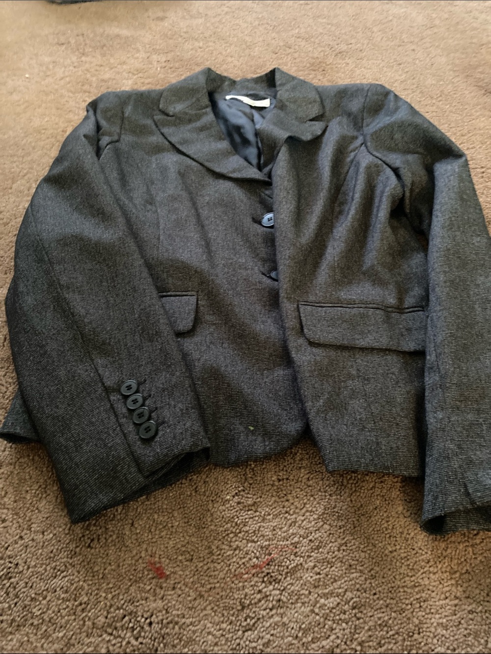 New York & Company Dark Charcoal Gray Women's Blazer Jacket